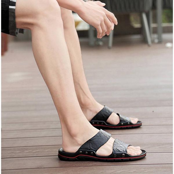 slippers summer men sandals split leather quality beach fashion breathable casual shoes flat outdoor big size 48, Black
slippers summer men sandals split leather quality beach fashion breathable casual shoes flat outdoor big size 48, Black