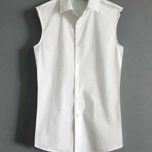 men's casual shirts summer fashion personalized customization plue size all-match thin sleeveless s-6xl, White;black
men's casual shirts summer fashion personalized customization plue size all-match thin sleeveless s-6xl, White;black