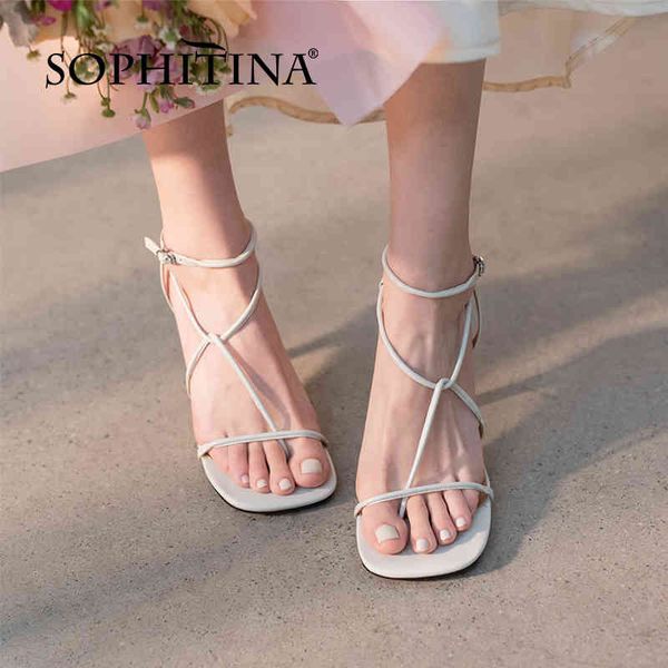 sophitina women shoes sandals summer genuine leather thin heels square toe party stylish gold narrow band strap fo377 210513, Black
sophitina women shoes sandals summer genuine leather thin heels square toe party stylish gold narrow band strap fo377 210513, Black