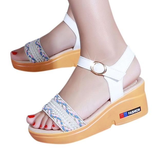 dress shoes casual women sandals nice fashion lady wild summer slope with open toe platform word buckle shoes#525, Black
dress shoes casual women sandals nice fashion lady wild summer slope with open toe platform word buckle shoes#525, Black