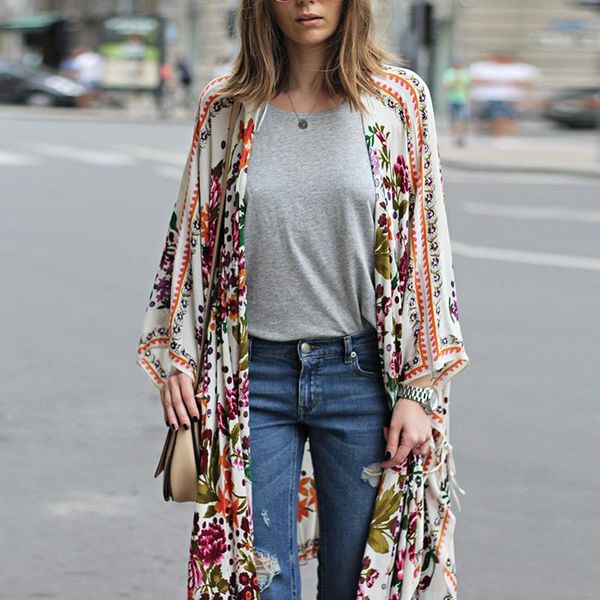 women's swimwear 2021 long kimono cardigan women plus size tunic sleeve cover-ups flower print chiffon sunscreen, White;black
women's swimwear 2021 long kimono cardigan women plus size tunic sleeve cover-ups flower print chiffon sunscreen, White;black