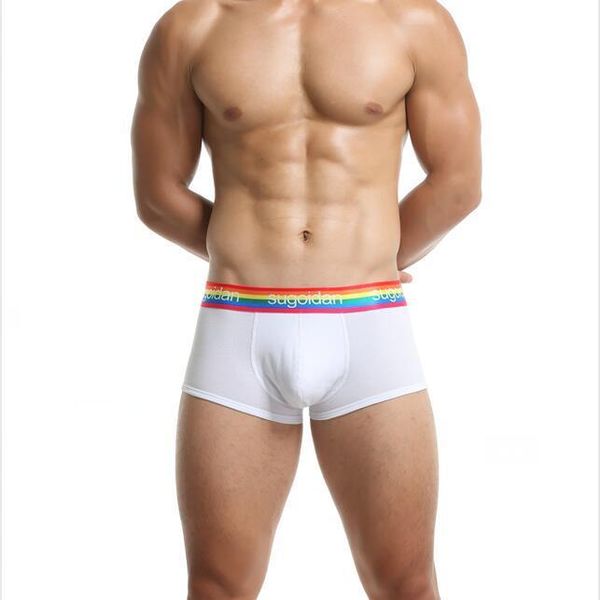 underpants rainbow color men's underwear temptation four corner pants cotton comfortable breathable, Black;white
underpants rainbow color men's underwear temptation four corner pants cotton comfortable breathable, Black;white