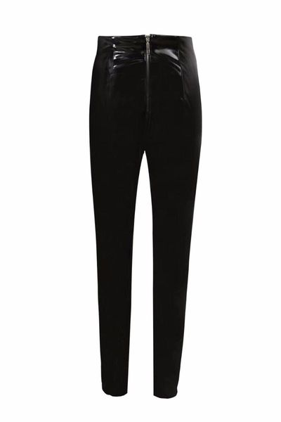 women's pants & capris women fashion zipper black bandage 2021 designer high street leather pencil, Black;white
women's pants & capris women fashion zipper black bandage 2021 designer high street leather pencil, Black;white