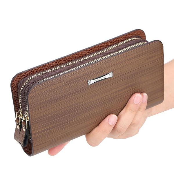 wallets baellerry brand men leather long clutch purses double zipper large solid strip business mens wallet purse, Red;black
wallets baellerry brand men leather long clutch purses double zipper large solid strip business mens wallet purse, Red;black
