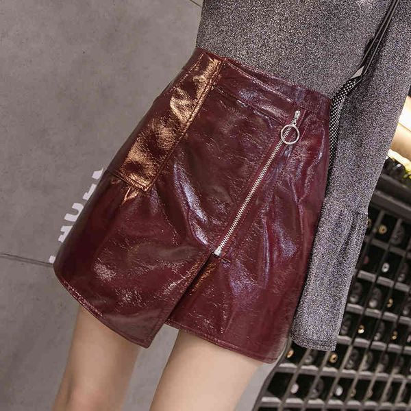 skirts skirts shine pu leather mini skirt autumn high waist slim hip pocket irregular zipper a- line short burgundy o9hl, Black
skirts skirts shine pu leather mini skirt autumn high waist slim hip pocket irregular zipper a- line short burgundy o9hl, Black
