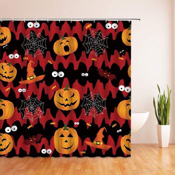 halloween shower curtain happy halloween funny pumpkin lantern witch hat spider web bat black red blood ghost eyes for kids
halloween shower curtain happy halloween funny pumpkin lantern witch hat spider web bat black red blood ghost eyes for kids