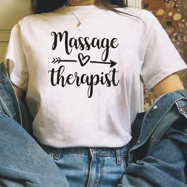 women's t-shirt summer harajuku t shirt women massage therapist heart short sleeve clothing casual plus size t-shirts camiseta mujer, White
women's t-shirt summer harajuku t shirt women massage therapist heart short sleeve clothing casual plus size t-shirts camiseta mujer, White