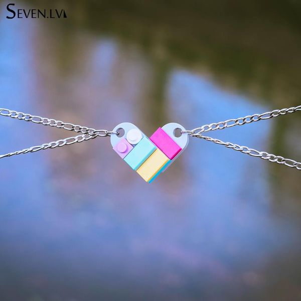 pendant necklaces 2pcs/set building brick love heart couple stainless steel chain necklace charm jewelry gift for women and men, Silver
pendant necklaces 2pcs/set building brick love heart couple stainless steel chain necklace charm jewelry gift for women and men, Silver