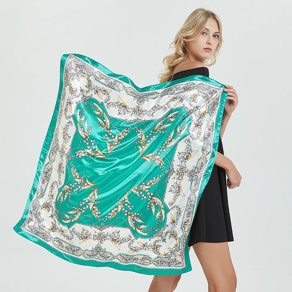scarves 2021 90x90 planch flower multipurpose women silk twill scarf satin square tie hairband ladies foulard femme towel bufanda shawl, Blue;gray
scarves 2021 90x90 planch flower multipurpose women silk twill scarf satin square tie hairband ladies foulard femme towel bufanda shawl, Blue;gray