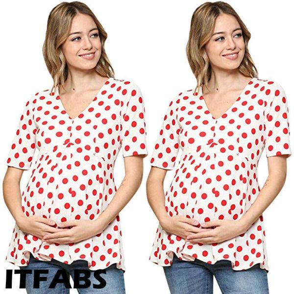 pregnant women maternity red dot blouses shirts clothes wave point short sleeve blouse 2021 new uk size 6-16, White
pregnant women maternity red dot blouses shirts clothes wave point short sleeve blouse 2021 new uk size 6-16, White