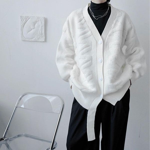 men's sweaters men towel embroidery loose casual trend cardigan sweater coat couple korean streetwear youthful fashion knitwear jacket, White;black
men's sweaters men towel embroidery loose casual trend cardigan sweater coat couple korean streetwear youthful fashion knitwear jacket, White;black