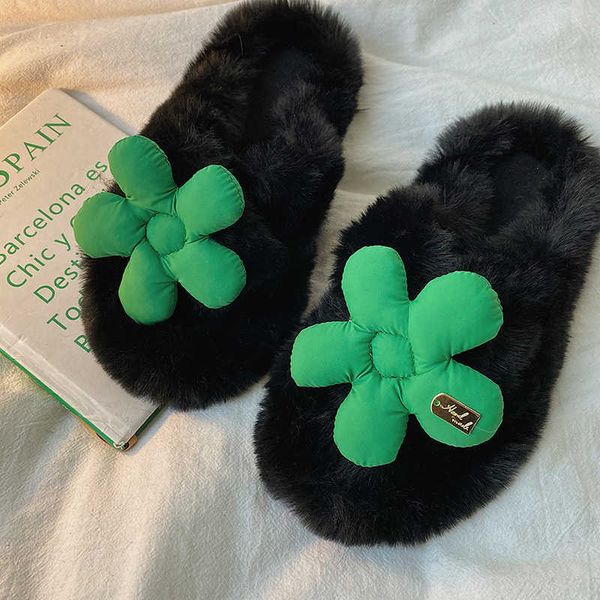 black autumn and winter 2021 new style home women's shoes indoor fashionable flower plush slippers
black autumn and winter 2021 new style home women's shoes indoor fashionable flower plush slippers