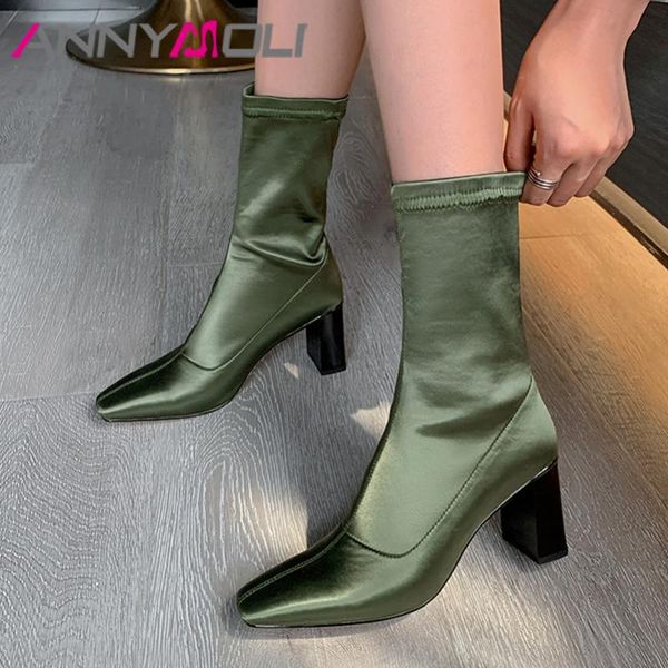 boots annymoli high heel ankle woman chunky short square toe female shoes autumn winter black green silver 39
boots annymoli high heel ankle woman chunky short square toe female shoes autumn winter black green silver 39