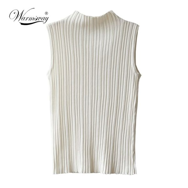 summer women mock neck turtleneck sleeveless t-shirt slim knitted vest elegant female tee knitwear b-013 210324, White
summer women mock neck turtleneck sleeveless t-shirt slim knitted vest elegant female tee knitwear b-013 210324, White