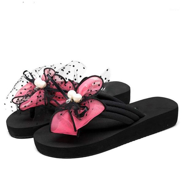 slippers size 35-41 big bowtie woman beach flip flops summer sandals slip- resistant platform pantoufle femme c231, Black
slippers size 35-41 big bowtie woman beach flip flops summer sandals slip- resistant platform pantoufle femme c231, Black