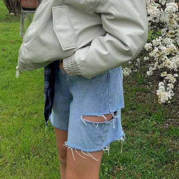 women's shorts y2k cut out ripped denim women summer high waist causal blue jeans bottoms female fashion harajuku streetwear, White;black
women's shorts y2k cut out ripped denim women summer high waist causal blue jeans bottoms female fashion harajuku streetwear, White;black