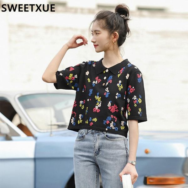 2021 summer vintage girl lapel printed knitted t-shirt cute cartoon sweet girls kawaii casual loose women women's, White
2021 summer vintage girl lapel printed knitted t-shirt cute cartoon sweet girls kawaii casual loose women women's, White