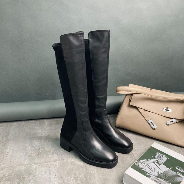 boots winter women shoes genuine leather long female knight european style wild thin thick heels warm velvet high, Black
boots winter women shoes genuine leather long female knight european style wild thin thick heels warm velvet high, Black