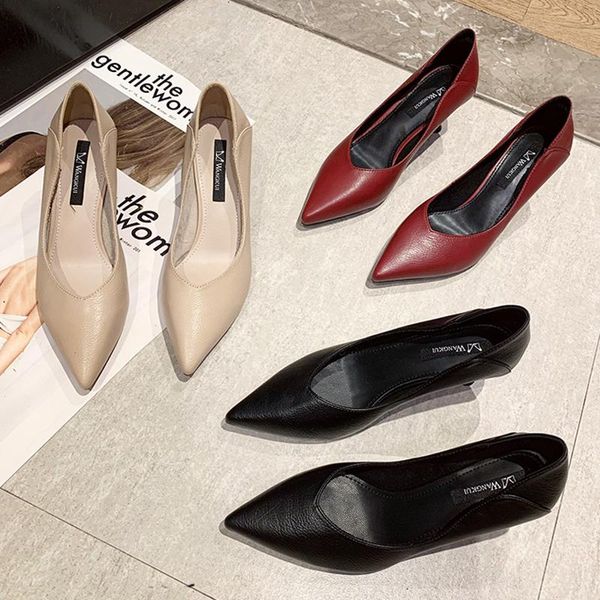 dress shoes women pointed toe ol v-open soft pu leather woman pumps 2021 solid spring autumn stiletto high heels tacones work, Black
dress shoes women pointed toe ol v-open soft pu leather woman pumps 2021 solid spring autumn stiletto high heels tacones work, Black