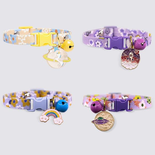 cat collars & leads lovely collar rainbow silent bell flower printed pet jewelry breakaway kitten necklace puppy accessories
cat collars & leads lovely collar rainbow silent bell flower printed pet jewelry breakaway kitten necklace puppy accessories