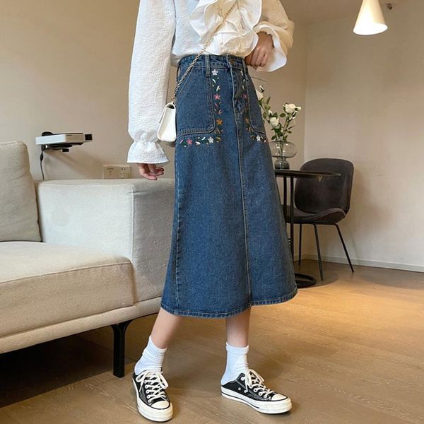 skirts spring summer high waist embroidery denim skirt women vintage midi with pocket back split harajuku plus size 5xl, Black
skirts spring summer high waist embroidery denim skirt women vintage midi with pocket back split harajuku plus size 5xl, Black