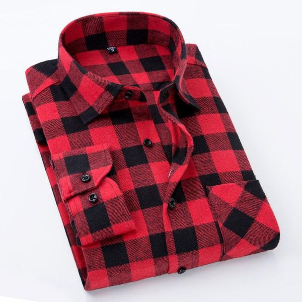men's casual shirts red black plaid flannel brushed shirt soft comfortable autumn brand checked long-sleeved, White;black
men's casual shirts red black plaid flannel brushed shirt soft comfortable autumn brand checked long-sleeved, White;black