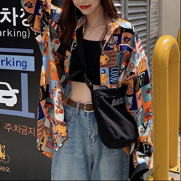 women blouses spring autumn bf stylle oversize shirts harajuku print long sleeve female streetwear, White
women blouses spring autumn bf stylle oversize shirts harajuku print long sleeve female streetwear, White
