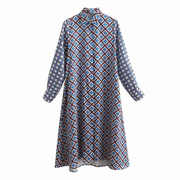 women summer vintage print dress long sleeve turn-down collar buttons es female elegant straight shirts vestidos 210701, Black;gray
women summer vintage print dress long sleeve turn-down collar buttons es female elegant straight shirts vestidos 210701, Black;gray