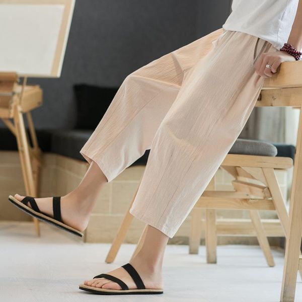 men's pants 2021men's summer cotton linen thin loose large capri fashion street style harajuku leisure sports wide leg, Black
men's pants 2021men's summer cotton linen thin loose large capri fashion street style harajuku leisure sports wide leg, Black