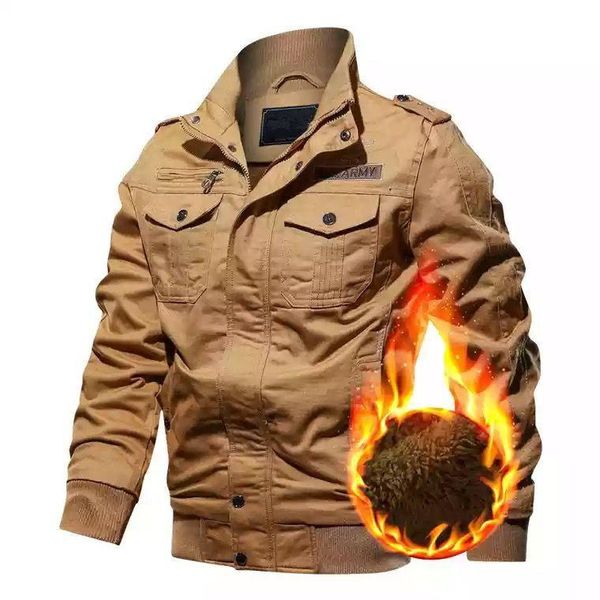 men's jackets 2021 spring and autumn outdoor flight jacket cotton casual pilot plus fleece lining, Black;brown
men's jackets 2021 spring and autumn outdoor flight jacket cotton casual pilot plus fleece lining, Black;brown