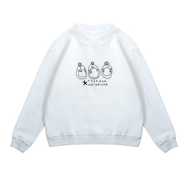women's hoodies & sweatshirts spring and autumn velvet white sweatshirt loose embroidered o-neck long-sleeved russian doll pull, Black
women's hoodies & sweatshirts spring and autumn velvet white sweatshirt loose embroidered o-neck long-sleeved russian doll pull, Black