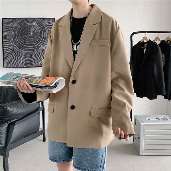 men's suits & blazers black khaki blazer men korean business casual suit jacket fashion loose social formal dress m-xl, White;black
men's suits & blazers black khaki blazer men korean business casual suit jacket fashion loose social formal dress m-xl, White;black