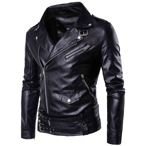 Fashion Leather European Boutique Punk Men's Calipi Motorcycle Slim Harley Jacket D101, Black
Fashion Leather European Boutique Punk Men's Calipi Motorcycle Slim Harley Jacket D101, Black