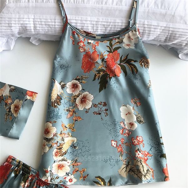 9color women pajamas sets with pants 3pcs satin silk print floral pink night home wear pyjama sleep womens clothing, Black;red
9color women pajamas sets with pants 3pcs satin silk print floral pink night home wear pyjama sleep womens clothing, Black;red