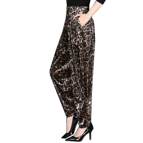 women's pants & capris fashion spring leopard print wide leg high waist plus size gold velvet casual harem trousers 2021, Black;white
women's pants & capris fashion spring leopard print wide leg high waist plus size gold velvet casual harem trousers 2021, Black;white