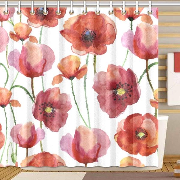 poppy flowers watercolor shower curtain bathroom sets, novelty bath decoration polyester curtain 72 x 72 inches
poppy flowers watercolor shower curtain bathroom sets, novelty bath decoration polyester curtain 72 x 72 inches