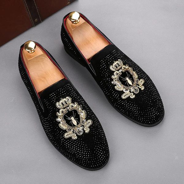 new arrival embroidery wedding shoes for men suede rhineston designe man party dress formal prom business zapatos hombre, Black
new arrival embroidery wedding shoes for men suede rhineston designe man party dress formal prom business zapatos hombre, Black