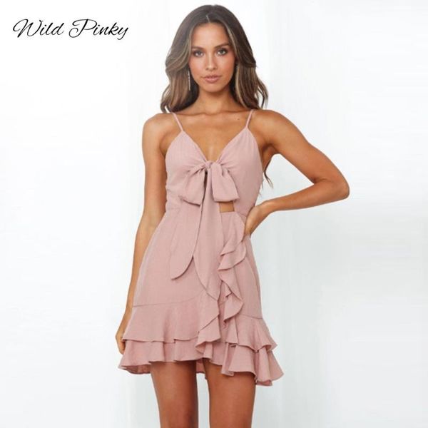 casual dresses wildpinky 2021 layer ruffles hollow out bow tie mini dress women causal backless summer female strap pink vestidos, Black;gray
casual dresses wildpinky 2021 layer ruffles hollow out bow tie mini dress women causal backless summer female strap pink vestidos, Black;gray