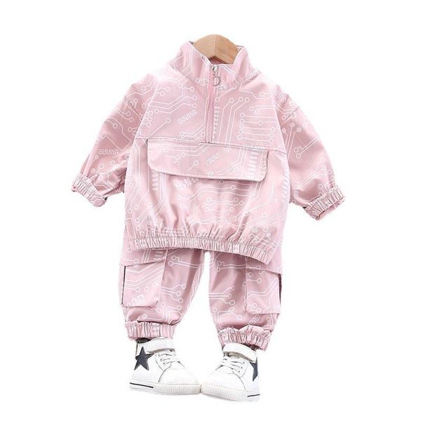 clothing sets spring autumn fashion baby girl clothes boys sport jacket pants 2pcs/set toddler active costume children kids tracksuit, White