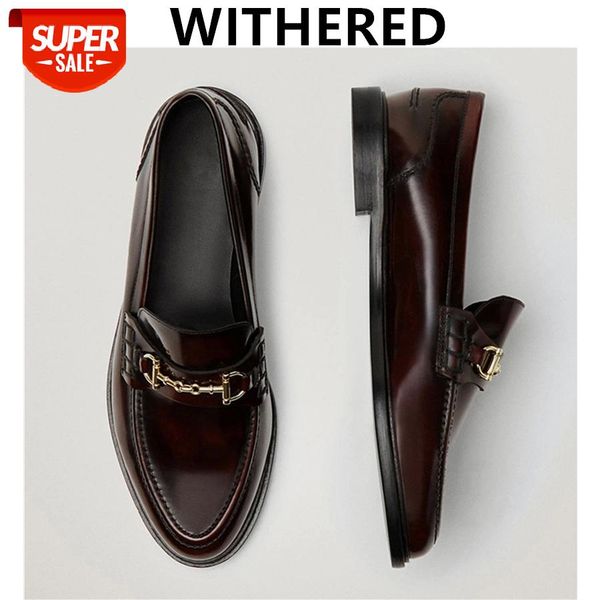 Withered England Style Vintage Fashion Elegant Buckle Genuine Leather Solid Slip-On Loafers Women Shoes Woman Flat Shoes Women #nV26
Withered England Style Vintage Fashion Elegant Buckle Genuine Leather Solid Slip-On Loafers Women Shoes Woman Flat Shoes Women #nV26