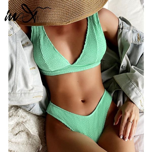 women's swimwear in-x high cut bikinis 2021 muejr triangle swimsuit women female sports bathing suit 2 pieces set biquini summer, White;black
women's swimwear in-x high cut bikinis 2021 muejr triangle swimsuit women female sports bathing suit 2 pieces set biquini summer, White;black