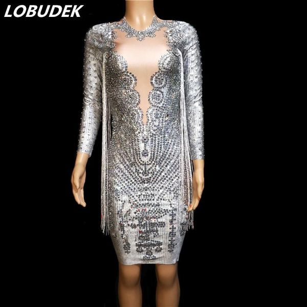 casual dresses women elastic silver rhinestones tassels short dress wrapped hips birthday party nightclub singer host costume, Black;gray
casual dresses women elastic silver rhinestones tassels short dress wrapped hips birthday party nightclub singer host costume, Black;gray