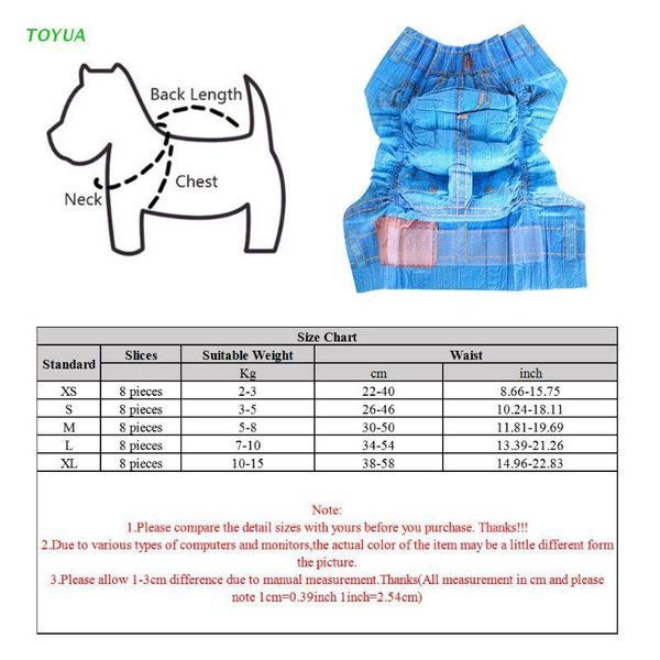 dog apparel 1xcc cool diapers female dogs physiological sanitary pants super soft absorbent powerful pet jeans
dog apparel 1xcc cool diapers female dogs physiological sanitary pants super soft absorbent powerful pet jeans