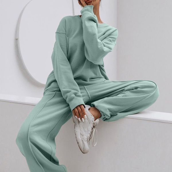 women's two piece pants tracksuit autumn crewneck sweatshirts set casual oversized solid female sports hoodie suit long pant sets 2021, White
women's two piece pants tracksuit autumn crewneck sweatshirts set casual oversized solid female sports hoodie suit long pant sets 2021, White