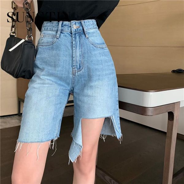 sungtin high waist ripped wide leg knee length jeans women casual loose denim retro cowboy pants straight shorts korea chic 2021 women', Blue
sungtin high waist ripped wide leg knee length jeans women casual loose denim retro cowboy pants straight shorts korea chic 2021 women', Blue