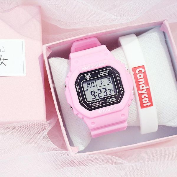 wristwatches fashion women's watches silicone strap glass dial electronic watch led display digital wrist clock montre femme, Slivery;brown
wristwatches fashion women's watches silicone strap glass dial electronic watch led display digital wrist clock montre femme, Slivery;brown