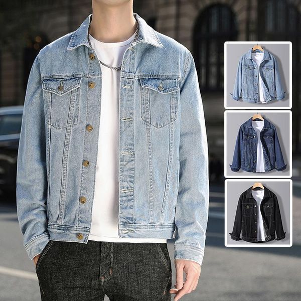 cotton denim jacket men casual lapel single breasted jeans autumn slim fit quality mens jackets coat male men's, Black;brown
cotton denim jacket men casual lapel single breasted jeans autumn slim fit quality mens jackets coat male men's, Black;brown