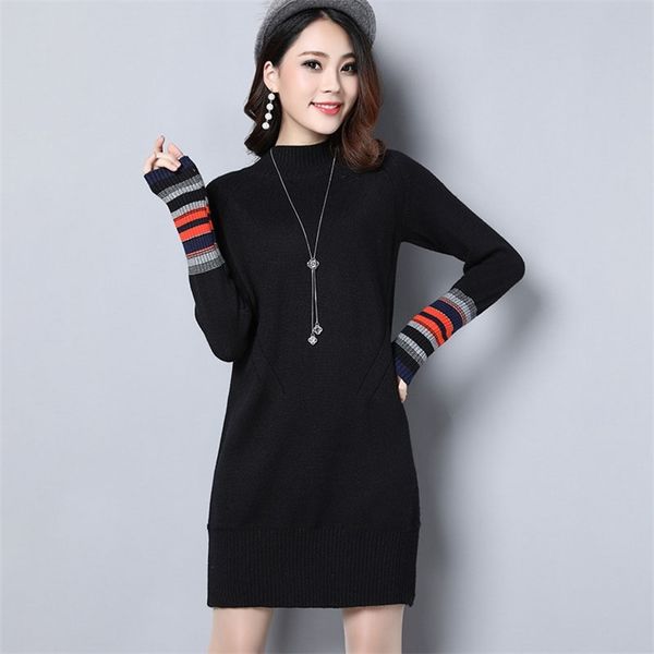 spring autumn women's dress korean half-height leader striped sweater hedging long sleeve knit base es gx512 210507, Black;gray
spring autumn women's dress korean half-height leader striped sweater hedging long sleeve knit base es gx512 210507, Black;gray