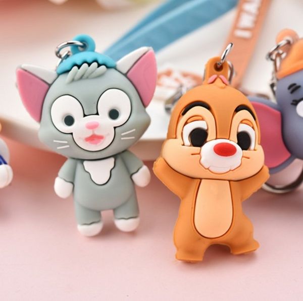 cartoon bear cat pvc doll key chain squirrel cut noodle leather rope hanging rope three-dimensional doll bag pendant, Silver
cartoon bear cat pvc doll key chain squirrel cut noodle leather rope hanging rope three-dimensional doll bag pendant, Silver