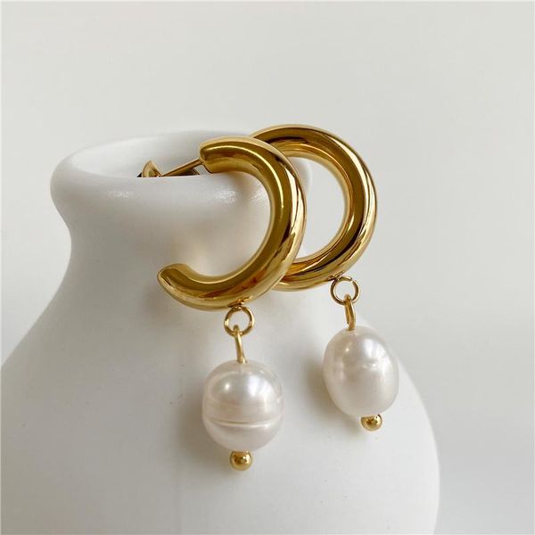 hoop & huggie joolim high end pvd plated real freshwater pearl earrings stainless steel jewelry, Golden;silver
hoop & huggie joolim high end pvd plated real freshwater pearl earrings stainless steel jewelry, Golden;silver
